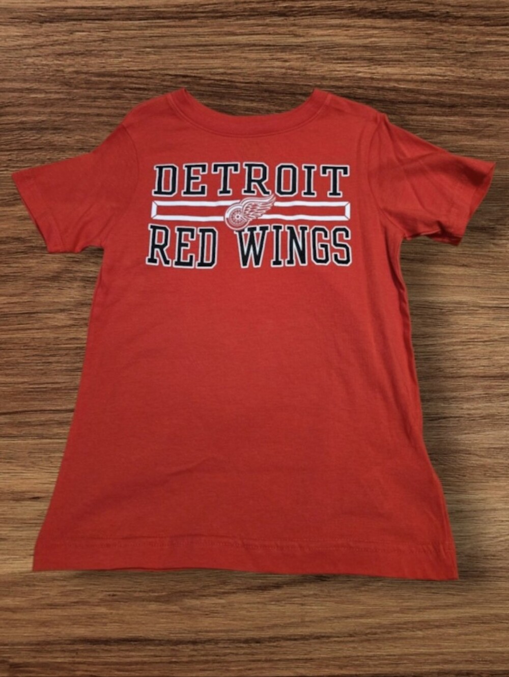 NHL Detroit Red Wings Kids Red Logo Tee - Picture 1 of 2